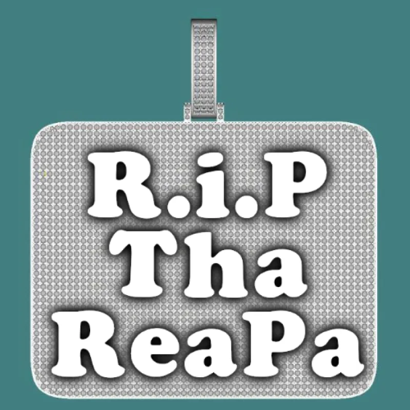 CUSTOM LETTER NECKLACE 3D BIG SQUARE sold by The GUU Shop