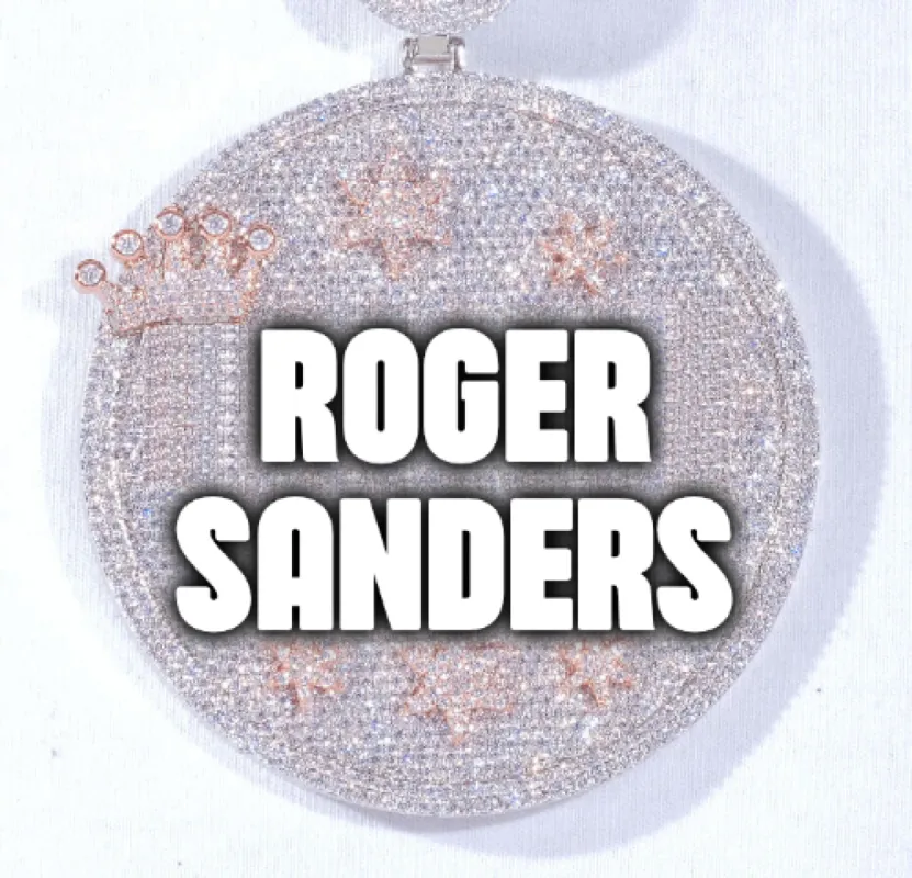 CUSTOM LETTER NECKLACE 3D BIG CROWN DISC sold by The GUU Shop