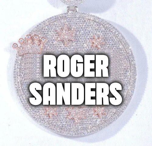 CUSTOM LETTER NECKLACE 3D BIG CROWN DISC sold by The GUU Shop