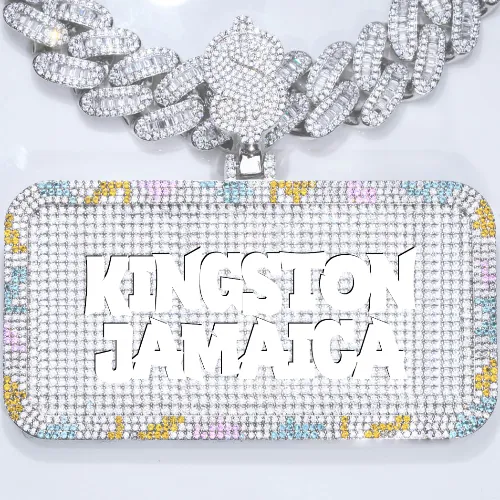 CUSTOM LETTER NECKLACE 3D COLORFUL SQUARE sold by The GUU Shop