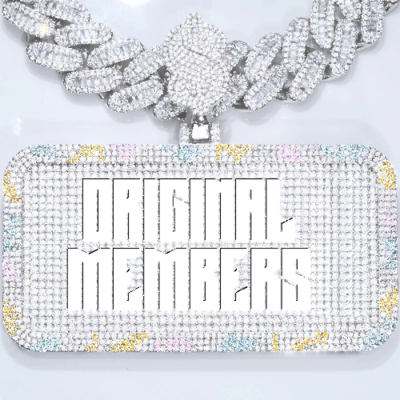 CUSTOM LETTER NECKLACE 3D COLORFUL SQUARE sold by The GUU Shop