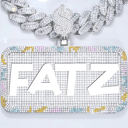 CUSTOM LETTER NECKLACE 3D COLORFUL SQUARE sold by The GUU Shop