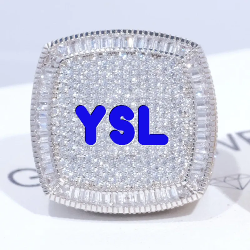 CUSTOM LETTER 3D ICED RING sold by The GUU Shop