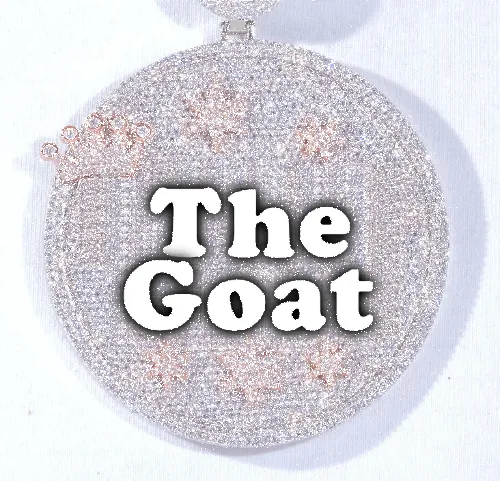 CUSTOM LETTER NECKLACE 3D BIG CROWN DISC sold by The GUU Shop