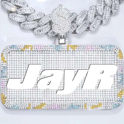 CUSTOM LETTER NECKLACE 3D COLORFUL SQUARE sold by The GUU Shop