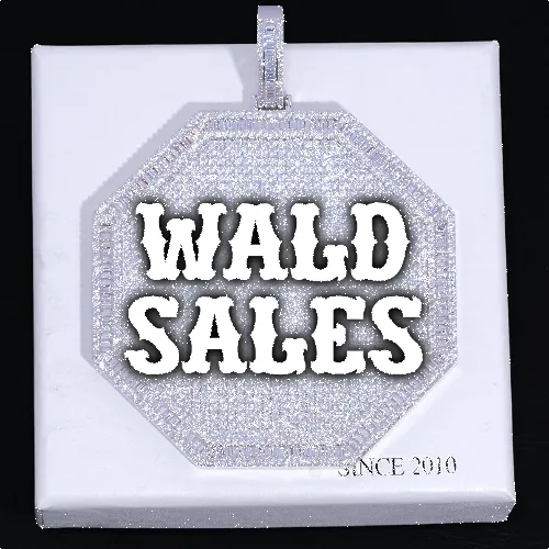 CUSTOM LETTER NECKLACE 3D BIG OCTAGON sold by The GUU Shop