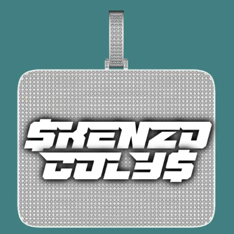 CUSTOM LETTER NECKLACE 3D BIG SQUARE sold by The GUU Shop