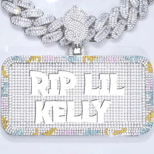 CUSTOM LETTER NECKLACE 3D COLORFUL SQUARE sold by The GUU Shop