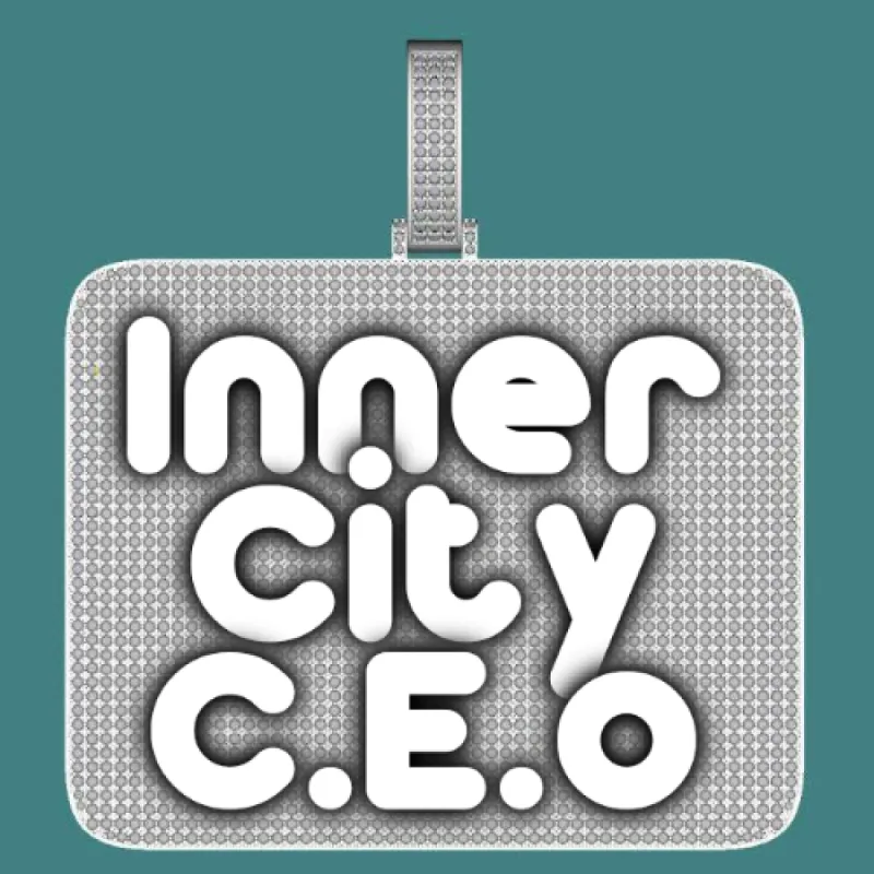 CUSTOM LETTER NECKLACE 3D BIG SQUARE sold by The GUU Shop