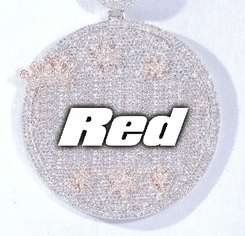 CUSTOM LETTER NECKLACE 3D BIG CROWN DISC sold by The GUU Shop