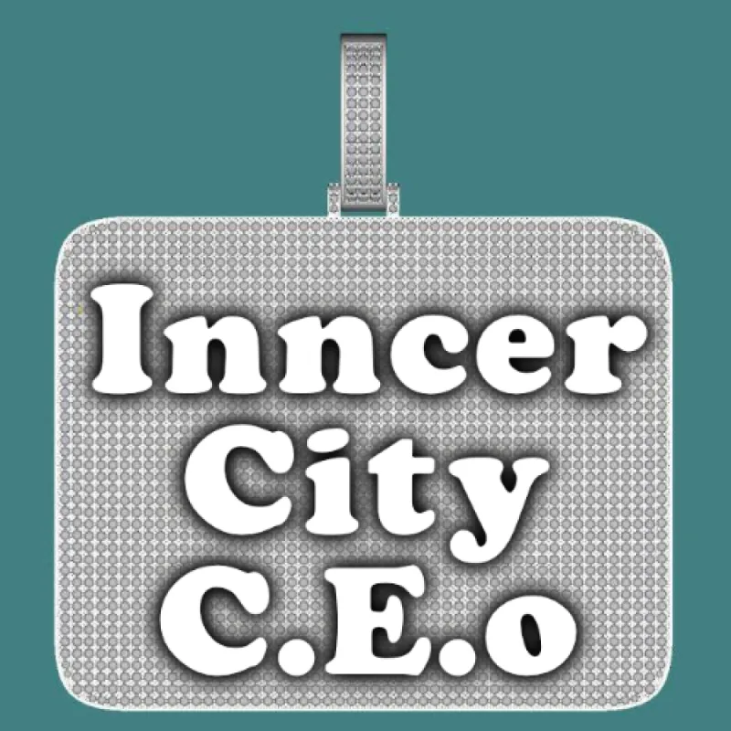 CUSTOM LETTER NECKLACE 3D BIG SQUARE sold by The GUU Shop