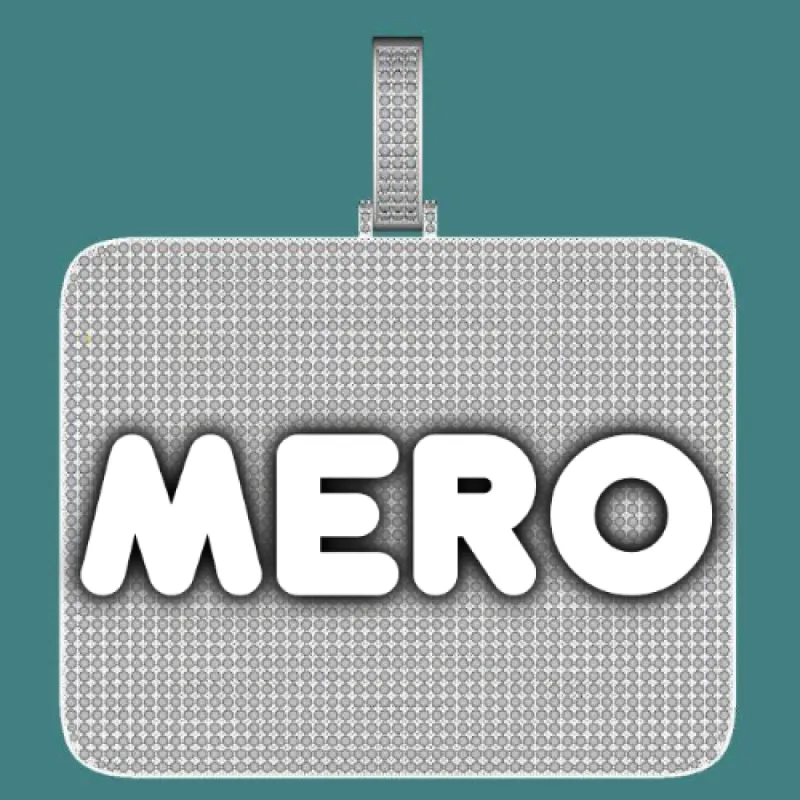 CUSTOM LETTER NECKLACE 3D BIG SQUARE sold by The GUU Shop