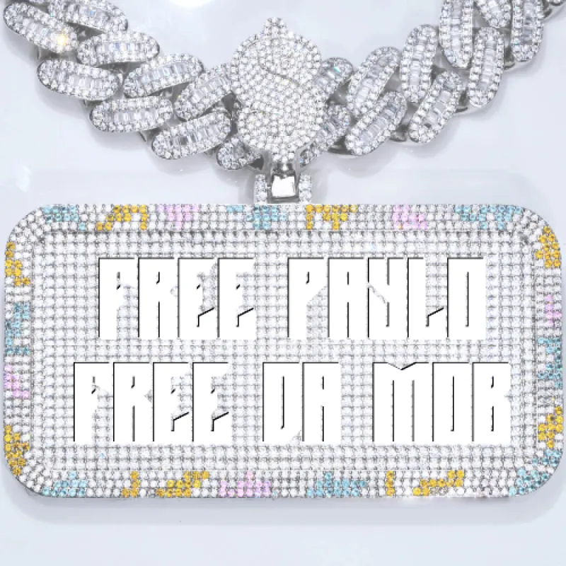 CUSTOM LETTER NECKLACE 3D COLORFUL SQUARE sold by The GUU Shop