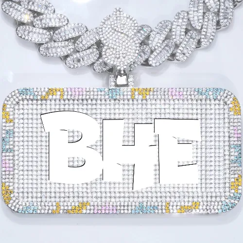 CUSTOM LETTER NECKLACE 3D COLORFUL SQUARE sold by The GUU Shop