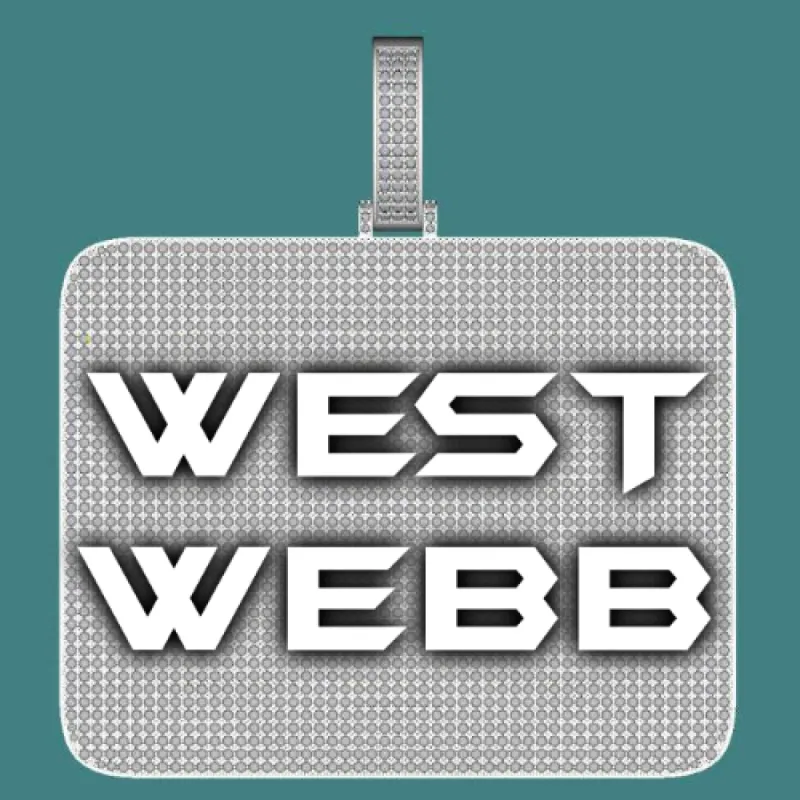 CUSTOM LETTER NECKLACE 3D BIG SQUARE sold by The GUU Shop