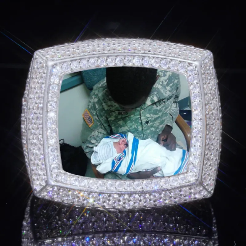 3D CUSTOM PICTURE ICED RING sold by The GUU Shop