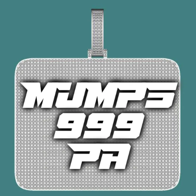 CUSTOM LETTER NECKLACE 3D BIG SQUARE sold by The GUU Shop