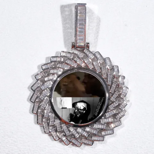 Large 3D Baguette Custom Picture Pendant sold by The GUU Shop