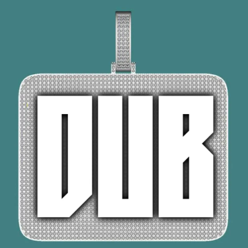 CUSTOM LETTER NECKLACE 3D BIG SQUARE sold by The GUU Shop