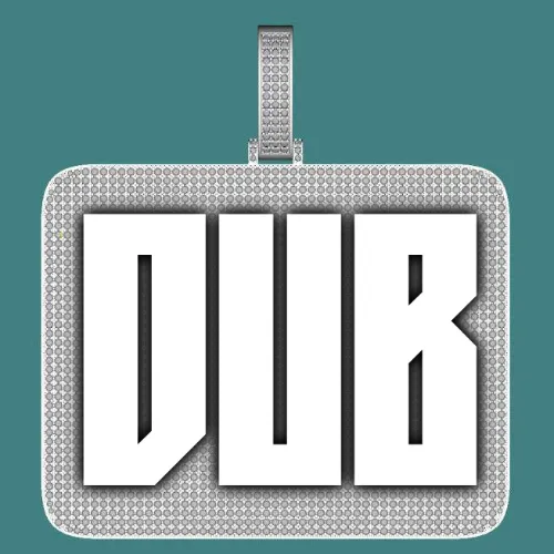 CUSTOM LETTER NECKLACE 3D BIG SQUARE sold by The GUU Shop