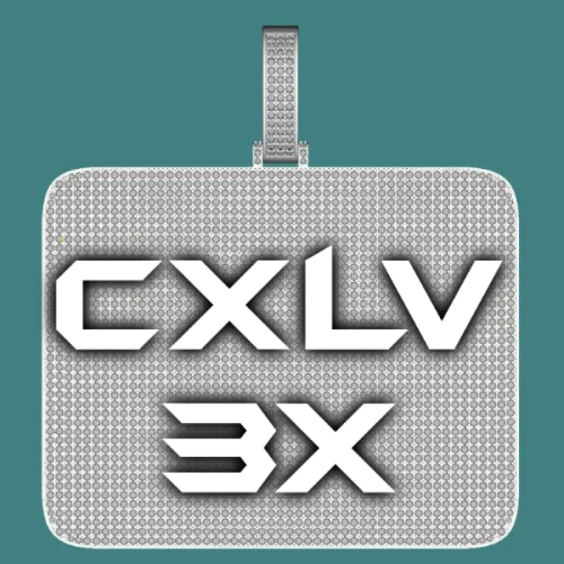 CUSTOM LETTER NECKLACE 3D BIG SQUARE sold by The GUU Shop