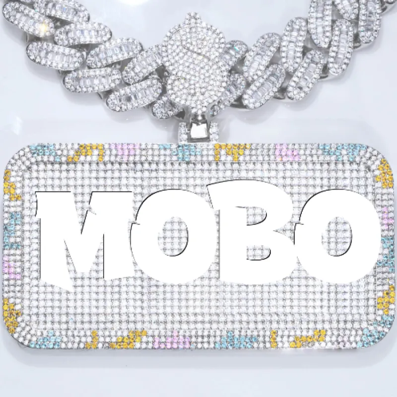 CUSTOM LETTER NECKLACE 3D COLORFUL SQUARE sold by The GUU Shop