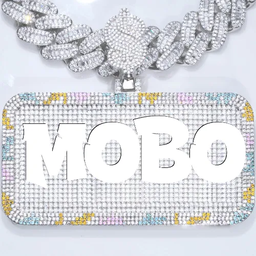 CUSTOM LETTER NECKLACE 3D COLORFUL SQUARE sold by The GUU Shop