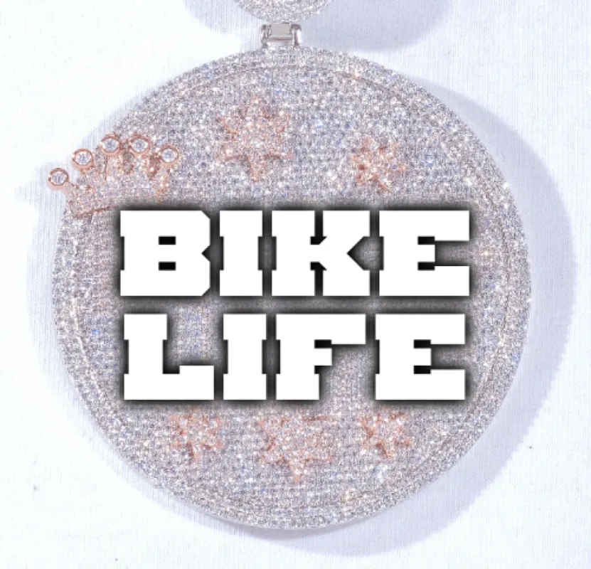 CUSTOM LETTER NECKLACE 3D BIG CROWN DISC sold by The GUU Shop