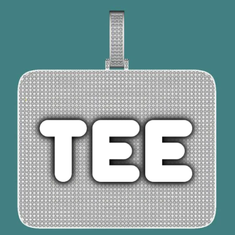 CUSTOM LETTER NECKLACE 3D BIG SQUARE sold by The GUU Shop