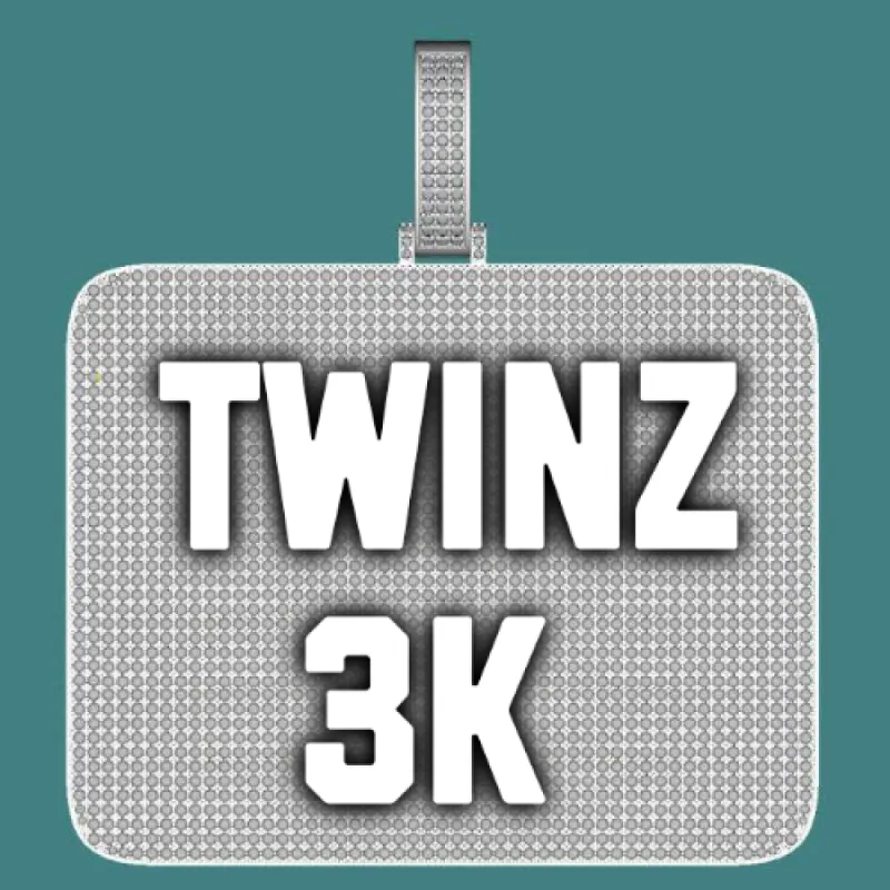 CUSTOM LETTER NECKLACE 3D BIG SQUARE sold by The GUU Shop