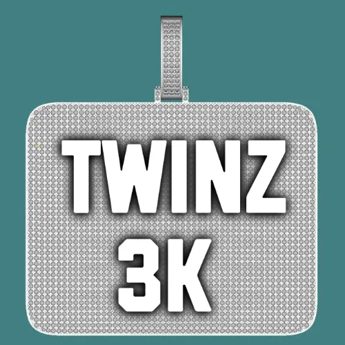 CUSTOM LETTER NECKLACE 3D BIG SQUARE sold by The GUU Shop