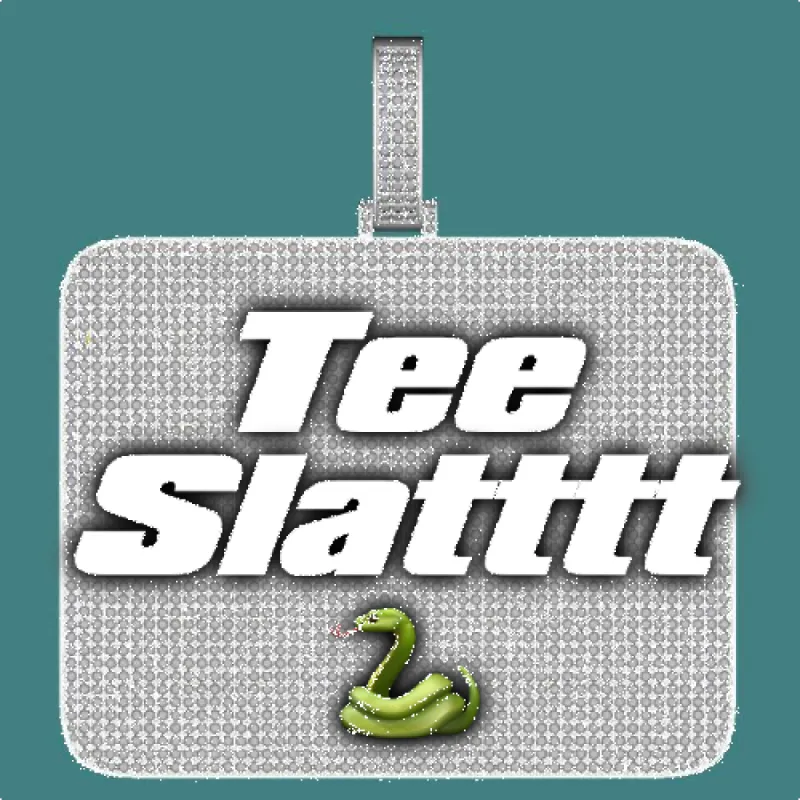 CUSTOM LETTER NECKLACE 3D BIG SQUARE sold by The GUU Shop