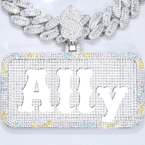 CUSTOM LETTER NECKLACE 3D COLORFUL SQUARE sold by The GUU Shop