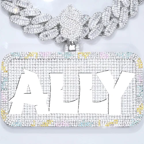 CUSTOM LETTER NECKLACE 3D COLORFUL SQUARE sold by The GUU Shop