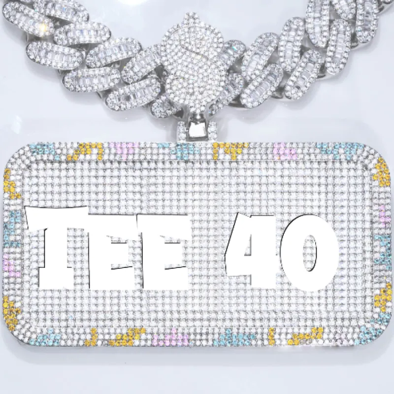 CUSTOM LETTER NECKLACE 3D COLORFUL SQUARE sold by The GUU Shop