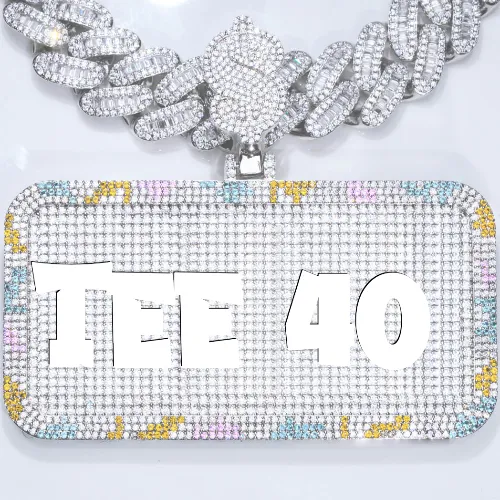 CUSTOM LETTER NECKLACE 3D COLORFUL SQUARE sold by The GUU Shop