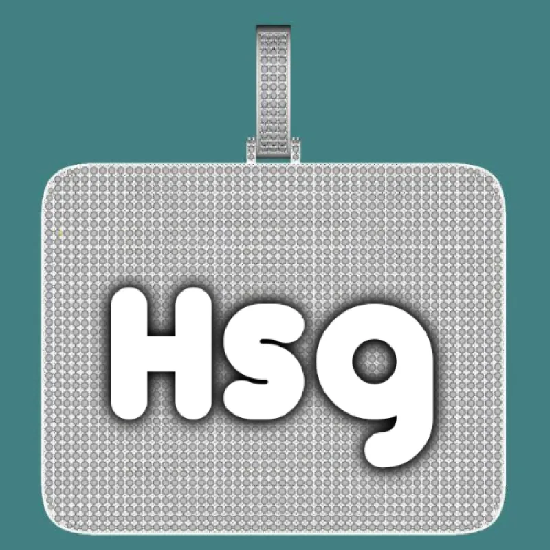 CUSTOM LETTER NECKLACE 3D BIG SQUARE sold by The GUU Shop