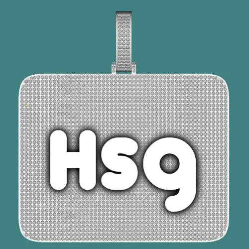 CUSTOM LETTER NECKLACE 3D BIG SQUARE sold by The GUU Shop