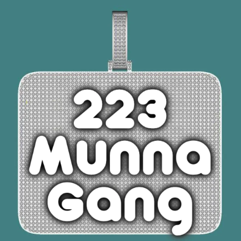 CUSTOM LETTER NECKLACE 3D BIG SQUARE sold by The GUU Shop