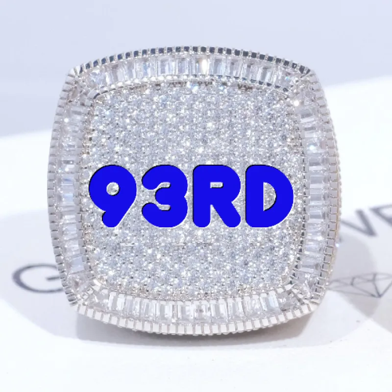 CUSTOM LETTER 3D ICED RING sold by The GUU Shop