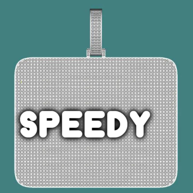 CUSTOM LETTER NECKLACE 3D BIG SQUARE sold by The GUU Shop