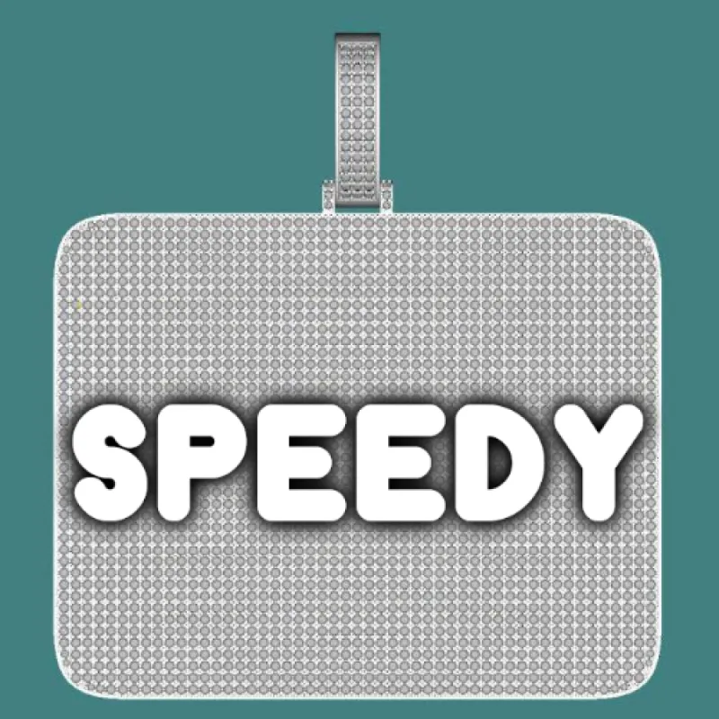 CUSTOM LETTER NECKLACE 3D BIG SQUARE sold by The GUU Shop