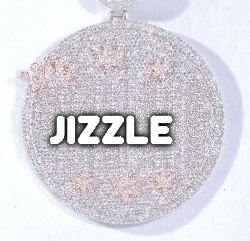 CUSTOM LETTER NECKLACE 3D BIG CROWN DISC sold by The GUU Shop