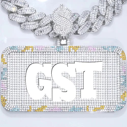 CUSTOM LETTER NECKLACE 3D COLORFUL SQUARE sold by The GUU Shop