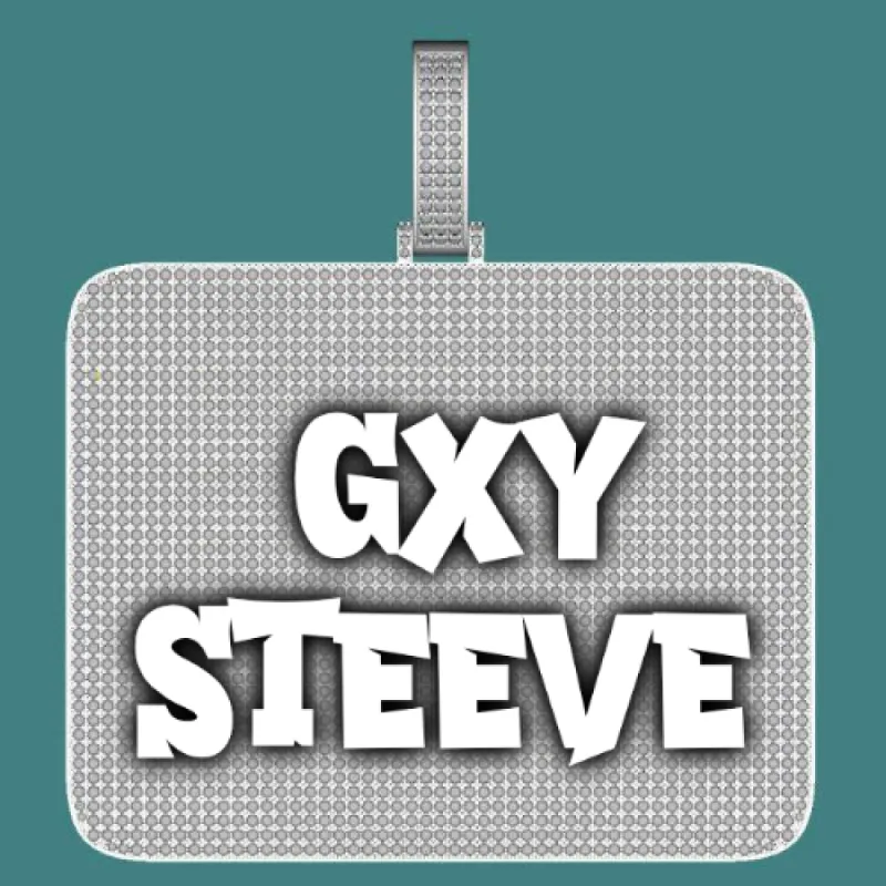 CUSTOM LETTER NECKLACE 3D BIG SQUARE sold by The GUU Shop