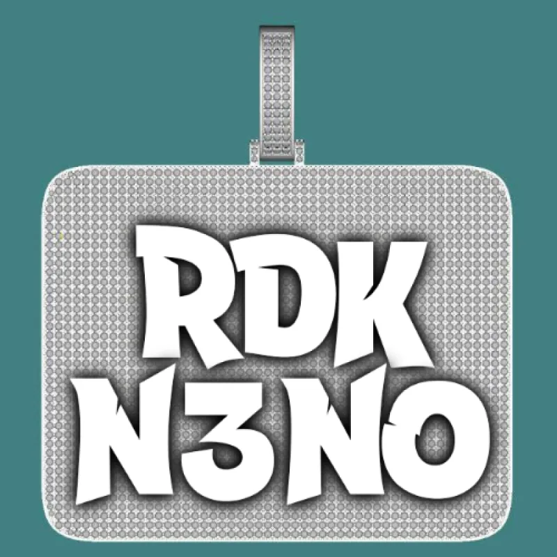 CUSTOM LETTER NECKLACE 3D BIG SQUARE sold by The GUU Shop