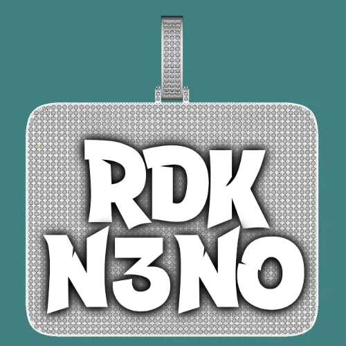 CUSTOM LETTER NECKLACE 3D BIG SQUARE sold by The GUU Shop