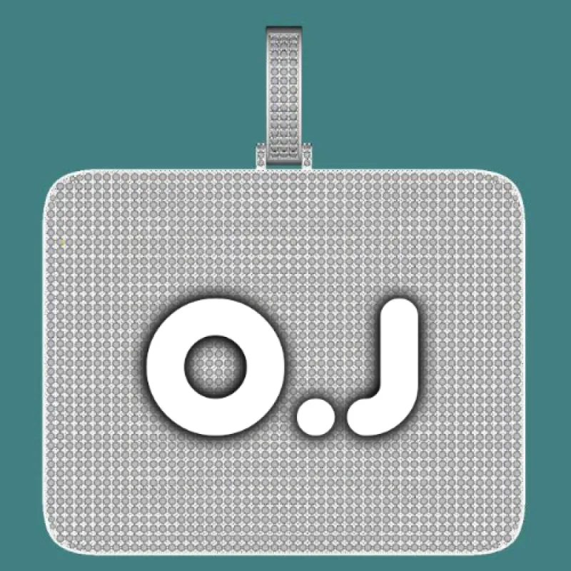 CUSTOM LETTER NECKLACE 3D BIG SQUARE sold by The GUU Shop