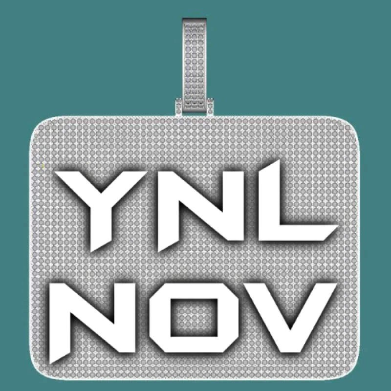 CUSTOM LETTER NECKLACE 3D BIG SQUARE sold by The GUU Shop