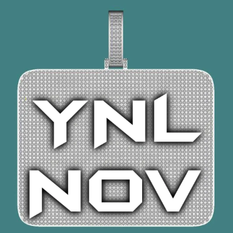 CUSTOM LETTER NECKLACE 3D BIG SQUARE sold by The GUU Shop